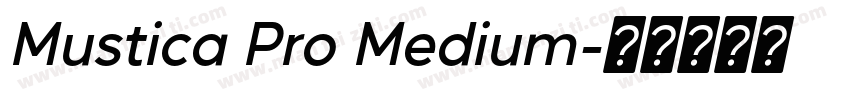 Mustica Pro Medium字体转换